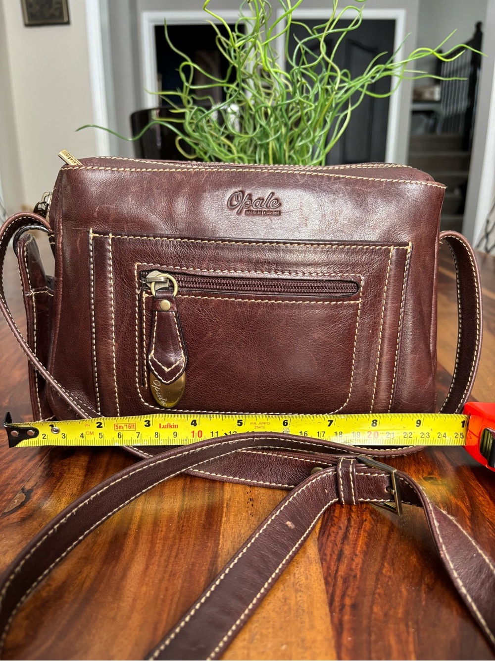 Opale Italian design vintage  Leather Crossbody Bag for Men